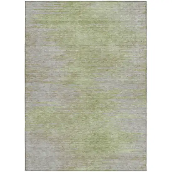 Sage And Artichoke Green Abstract Washable Indoor Outdoor Area Rug Photo 4