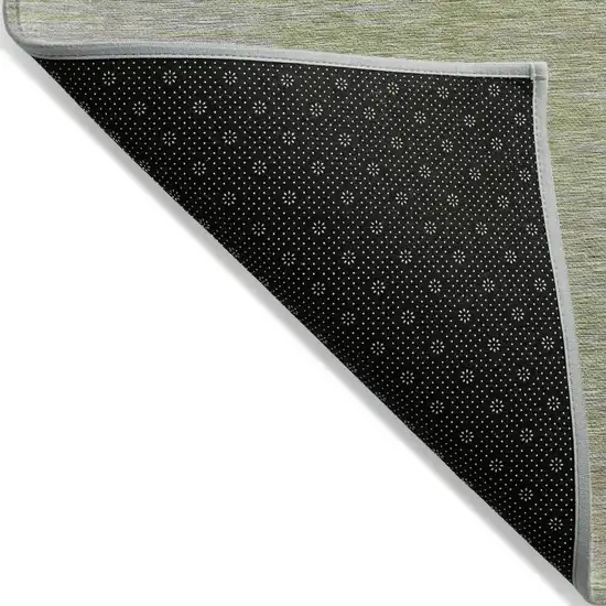 Sage And Artichoke Green Abstract Washable Indoor Outdoor Area Rug Photo 2