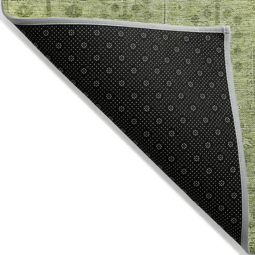 Sage And Artichoke Green Southwestern Washable Indoor Outdoor Area Rug Photo 4