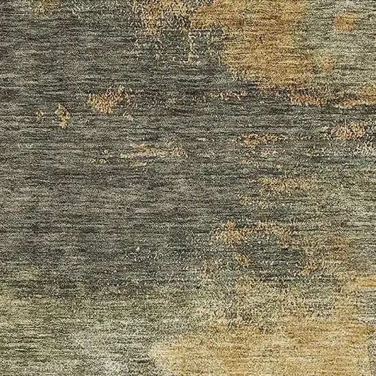 Sage And Beige Abstract Washable Area Rug With UV Protection Photo 3