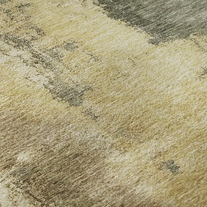 Sage And Beige Abstract Washable Area Rug With UV Protection Photo 7