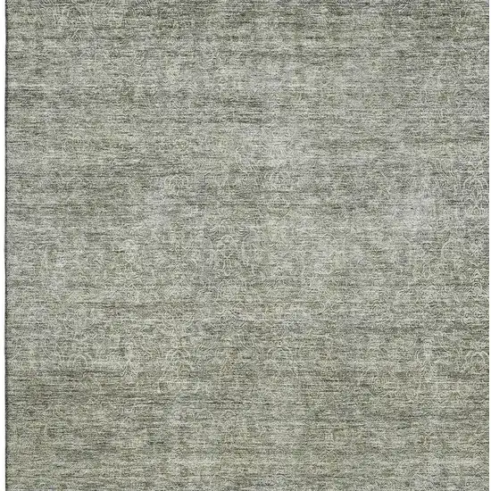 Sage And Beige Abstract Washable Area Rug With UV Protection Photo 2