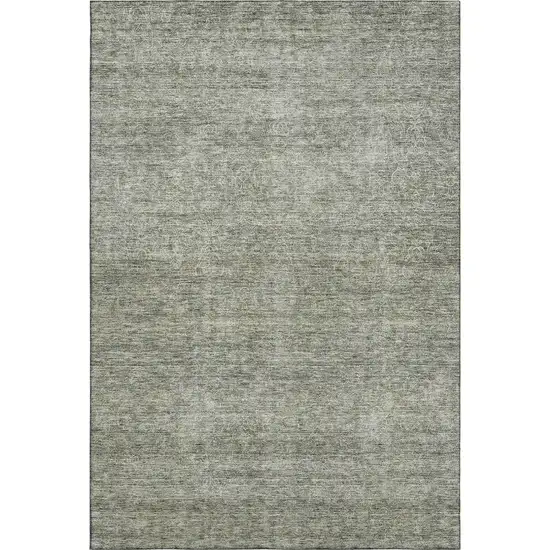 Sage And Beige Abstract Washable Area Rug With UV Protection Photo 1