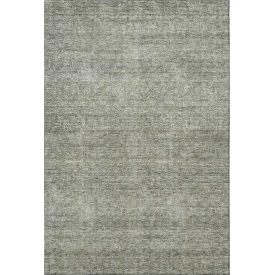 Sage And Beige Abstract Washable Area Rug With UV Protection Photo 3
