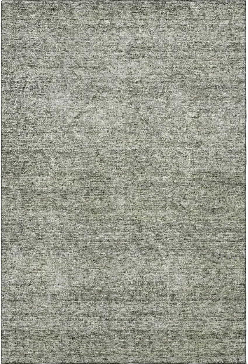 Sage And Beige Abstract Washable Area Rug With UV Protection Photo 3
