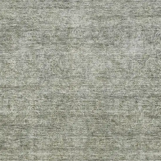 Sage And Beige Abstract Washable Area Rug With UV Protection Photo 2