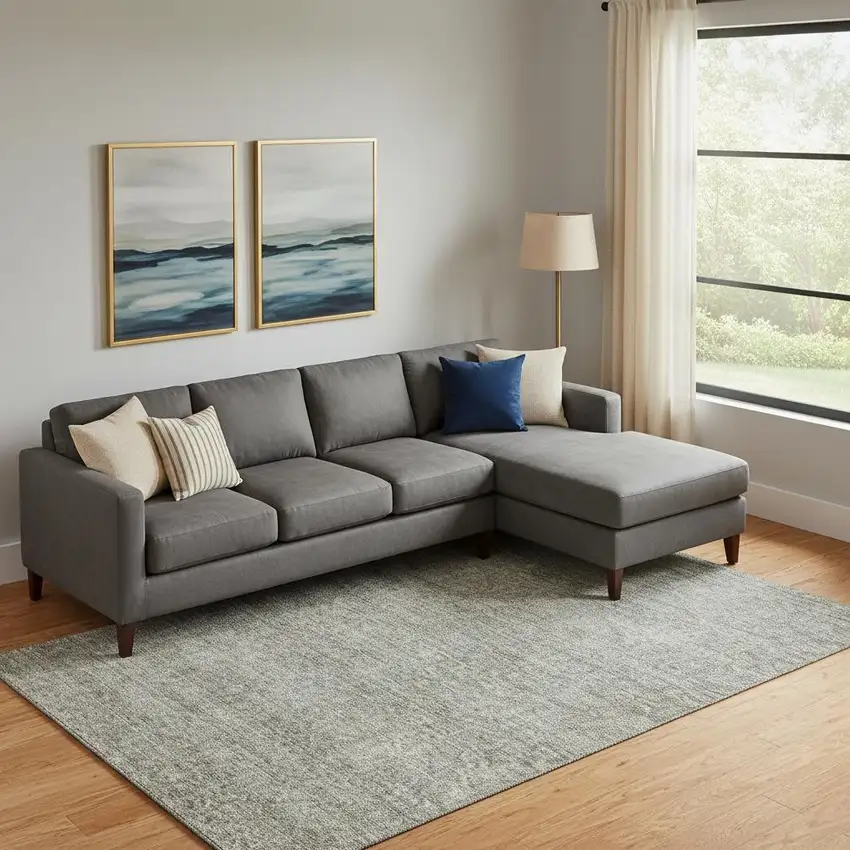 Sage And Beige Abstract Washable Area Rug With UV Protection Photo 2