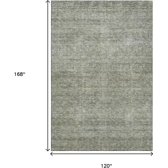 Sage And Beige Abstract Washable Area Rug With UV Protection Photo 9