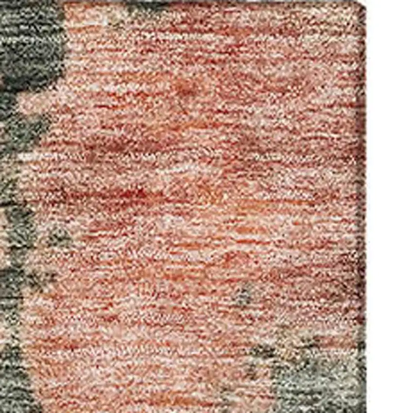 Sage And Beige Abstract Washable Area Rug With UV Protection Photo 5