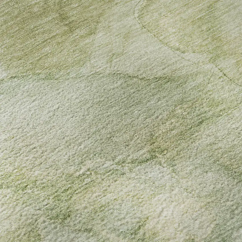 Sage And Beige Abstract Washable Area Rug With UV Protection Photo 8