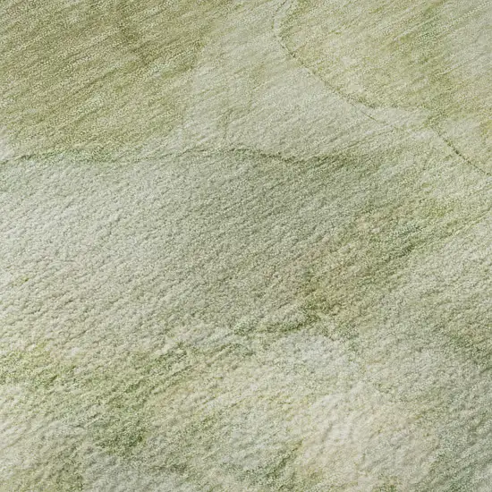 Sage And Beige Abstract Washable Area Rug With UV Protection Photo 8