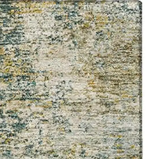 Sage And Beige Abstract Washable Area Rug With UV Protection Photo 4