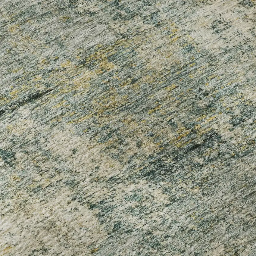 Sage And Beige Abstract Washable Area Rug With UV Protection Photo 7