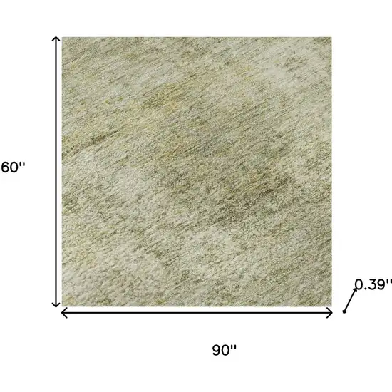 Sage And Beige Abstract Washable Area Rug With UV Protection Photo 7