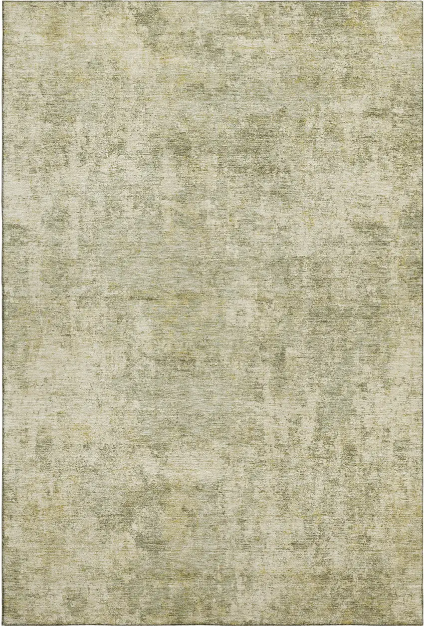Sage And Beige Abstract Washable Area Rug With UV Protection Photo 5