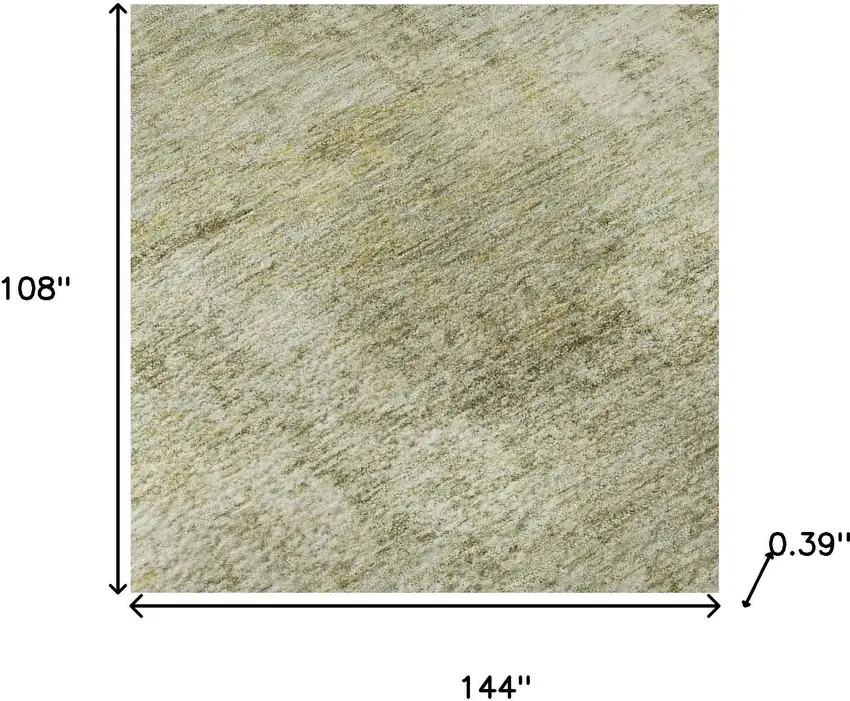 Sage And Beige Abstract Washable Area Rug With UV Protection Photo 7