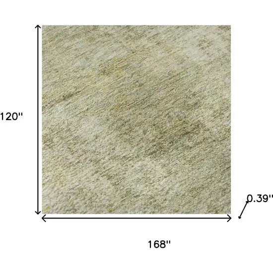 Sage And Beige Abstract Washable Area Rug With UV Protection Photo 8