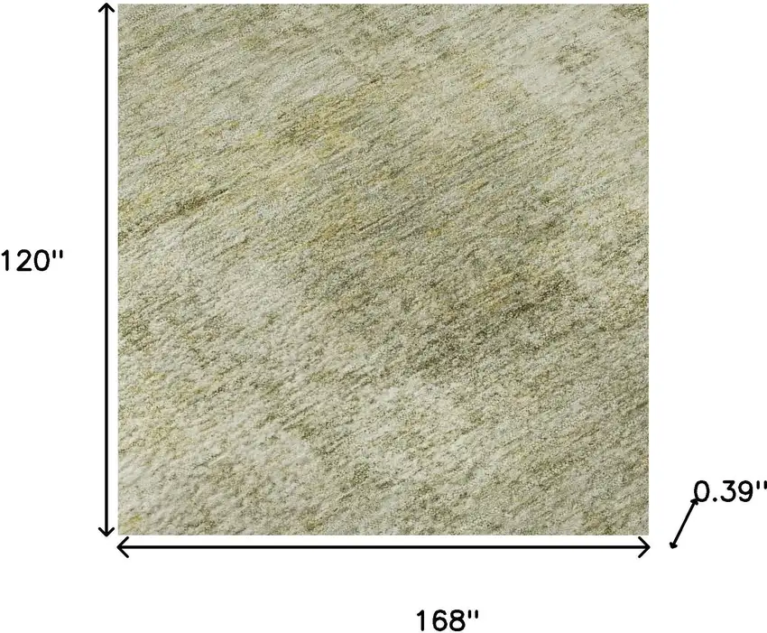 Sage And Beige Abstract Washable Area Rug With UV Protection Photo 8