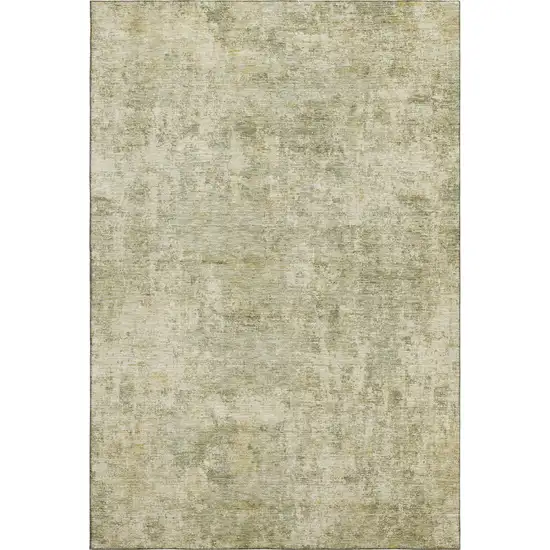 Sage And Beige Abstract Washable Area Rug With UV Protection Photo 6