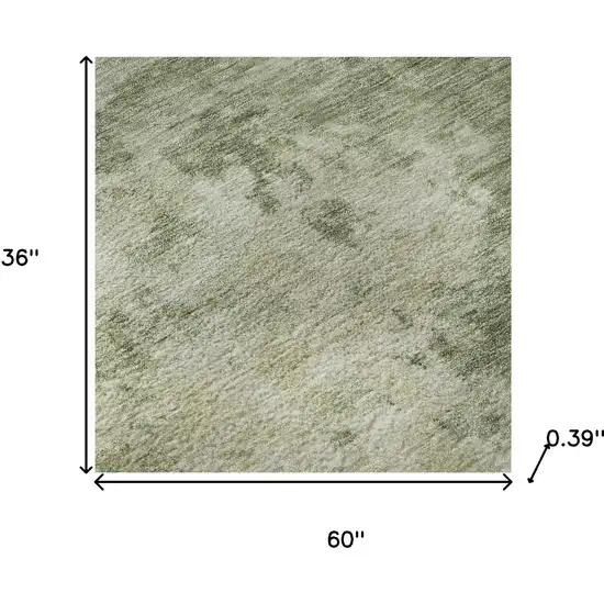 Sage And Beige Abstract Washable Area Rug With UV Protection Photo 7