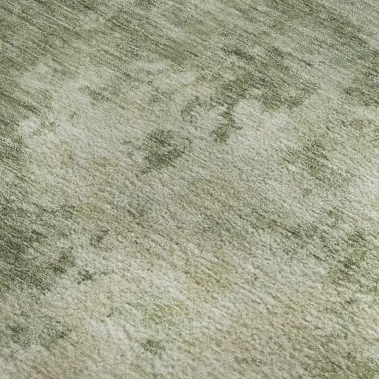 Sage And Beige Abstract Washable Area Rug With UV Protection Photo 3