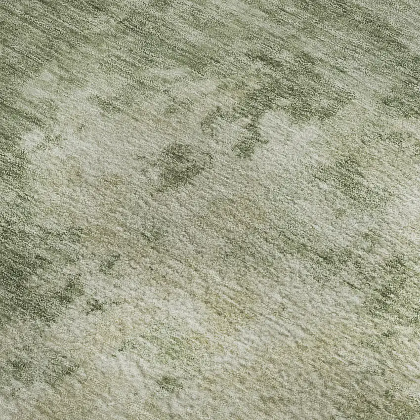 Sage And Beige Abstract Washable Area Rug With UV Protection Photo 3