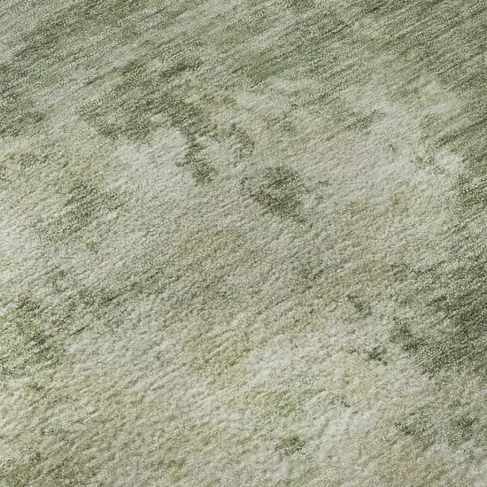 Sage And Beige Abstract Washable Area Rug With UV Protection Photo 1