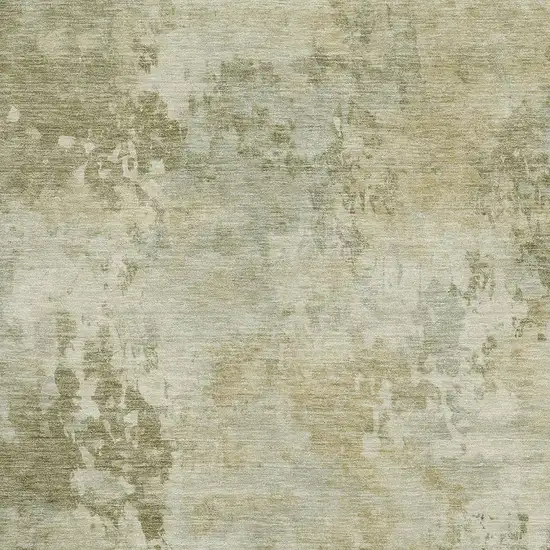 Sage And Beige Abstract Washable Area Rug With UV Protection Photo 3