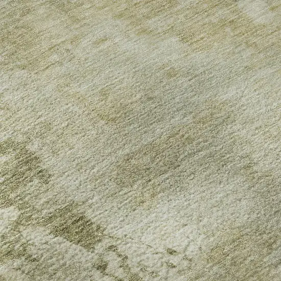 Sage And Beige Abstract Washable Area Rug With UV Protection Photo 8