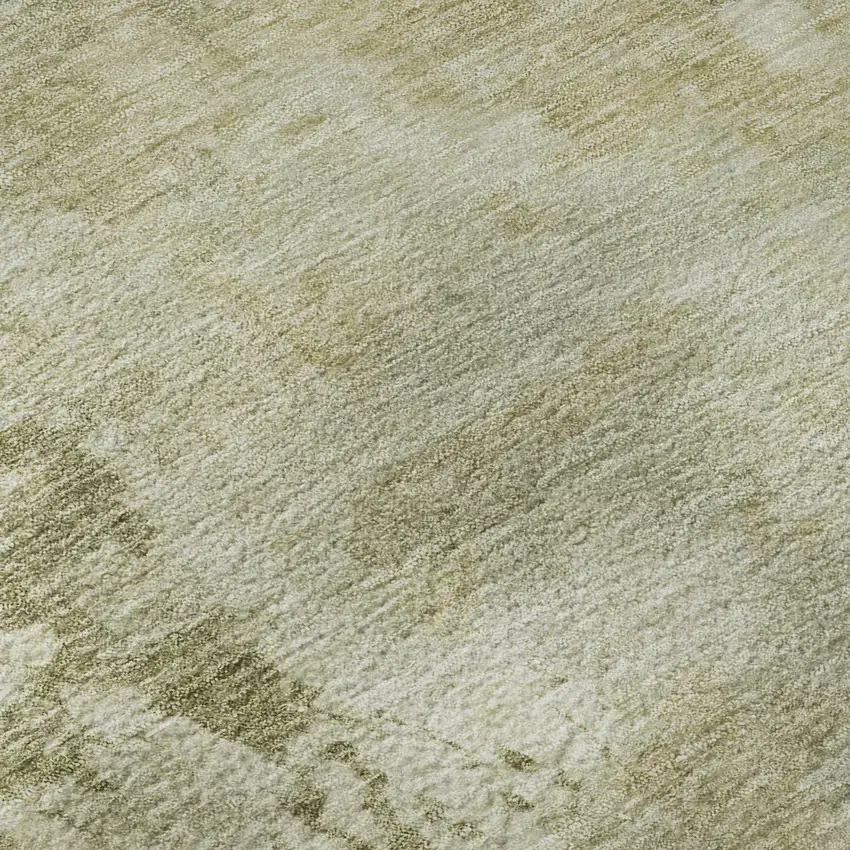 Sage And Beige Abstract Washable Area Rug With UV Protection Photo 8