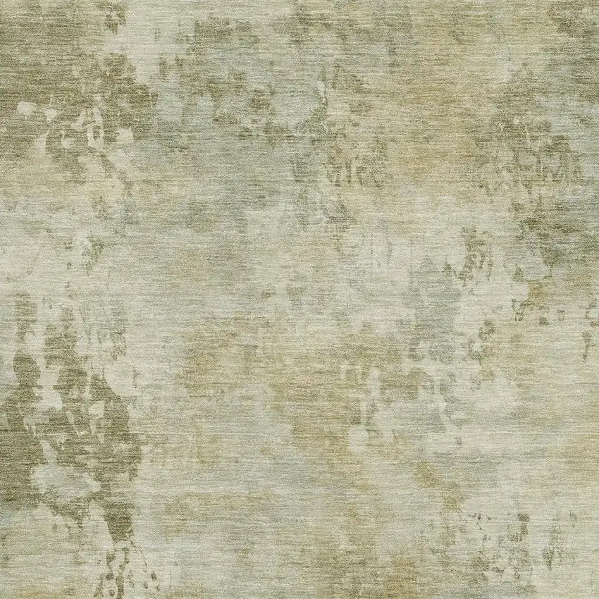 Sage And Beige Abstract Washable Area Rug With UV Protection Photo 3