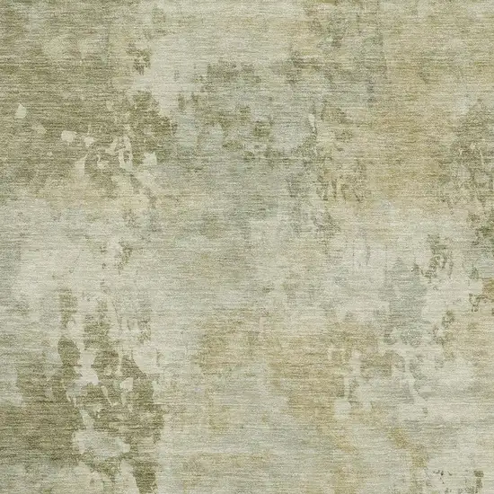 Sage And Beige Abstract Washable Area Rug With UV Protection Photo 3