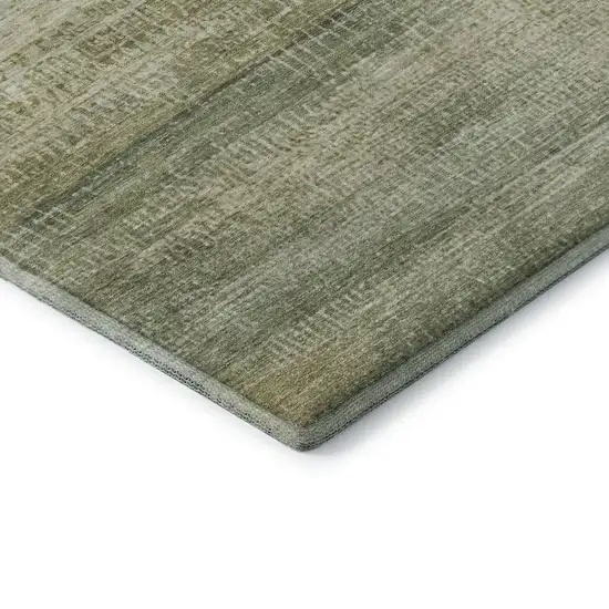 Sage And Beige Abstract Washable Area Rug With UV Protection Photo 7
