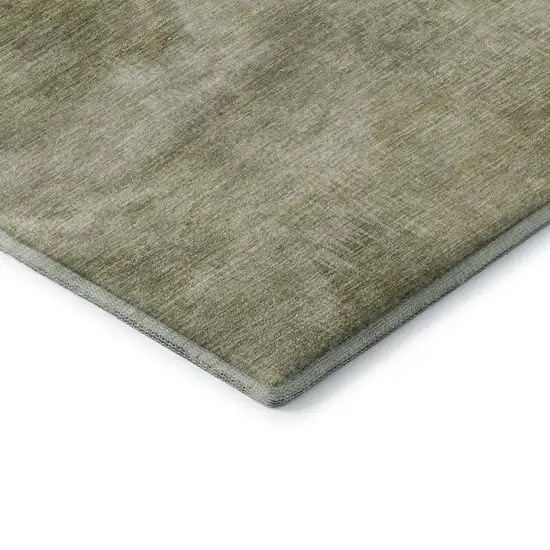 Sage And Beige Abstract Washable Area Rug With UV Protection Photo 8