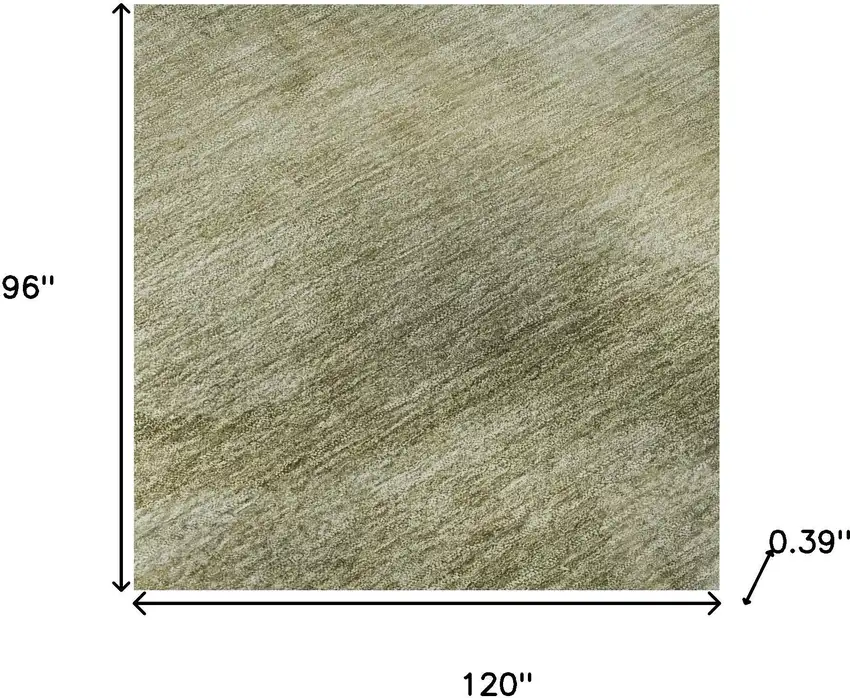 Sage And Beige Abstract Washable Area Rug With UV Protection Photo 8