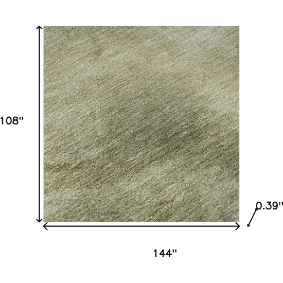 Sage And Beige Abstract Washable Area Rug With UV Protection Photo 7