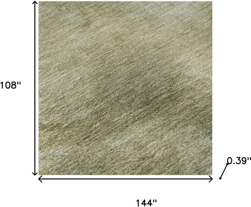 Sage And Beige Abstract Washable Area Rug With UV Protection Photo 7