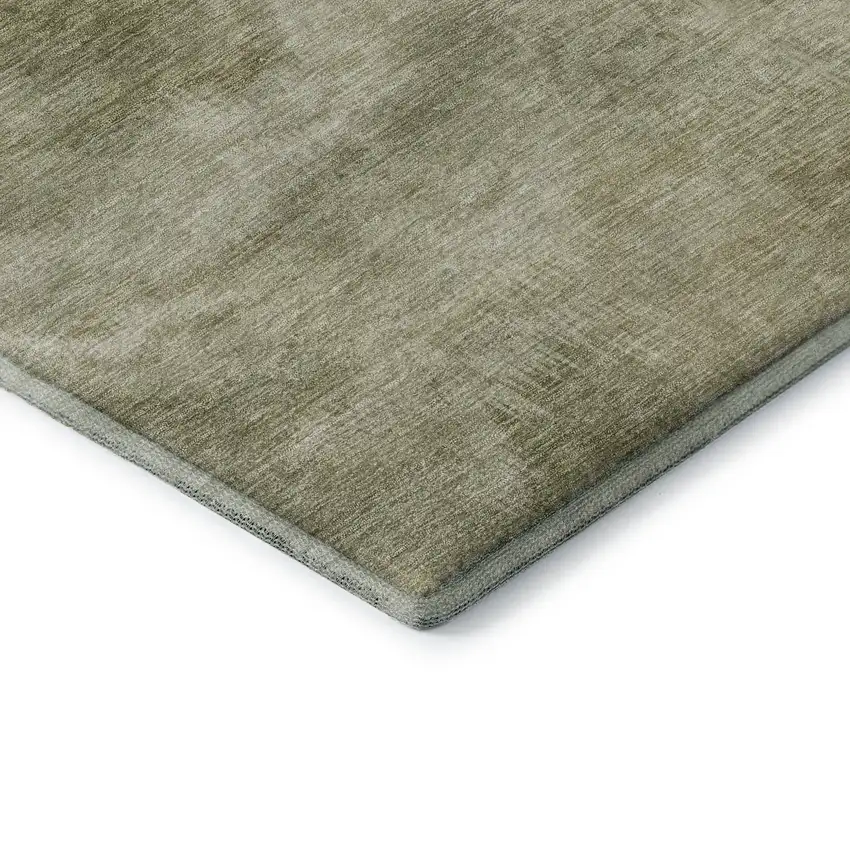Sage And Beige Abstract Washable Area Rug With UV Protection Photo 6