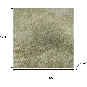 Photo of Sage And Beige Abstract Washable Area Rug With UV Protection
