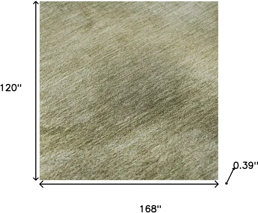 Sage And Beige Abstract Washable Area Rug With UV Protection Photo 7