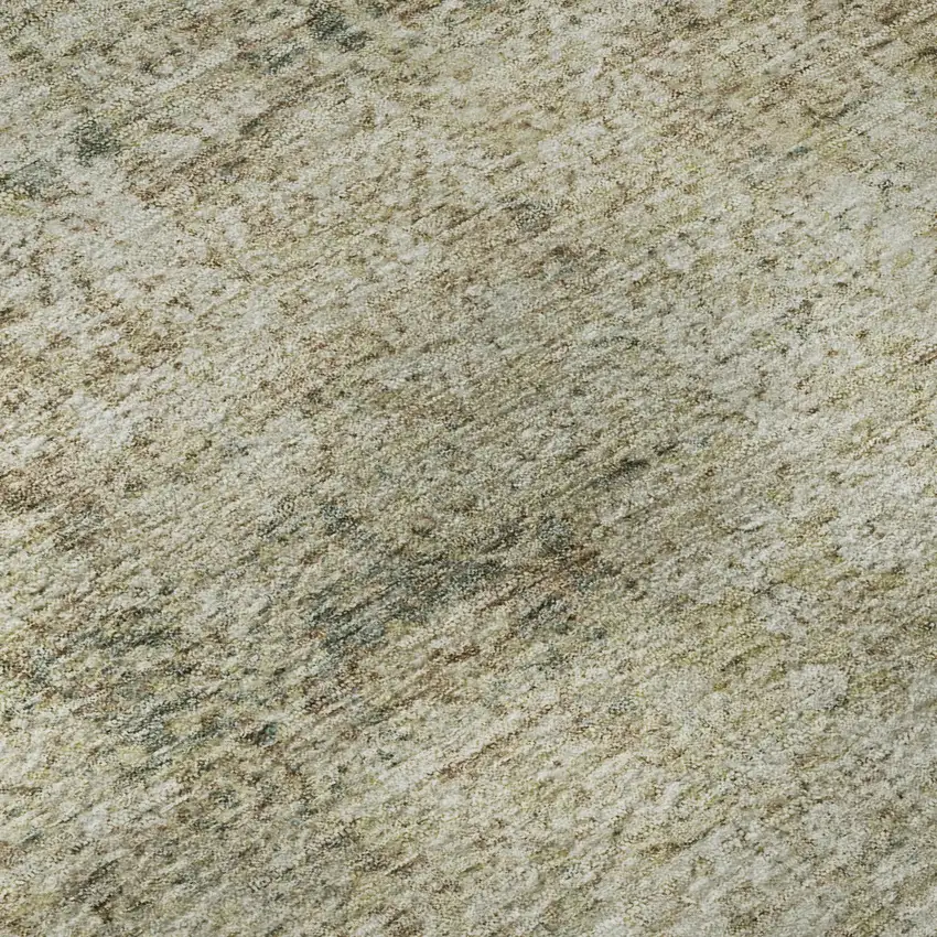 Sage And Beige Abstract Washable Area Rug With UV Protection Photo 5