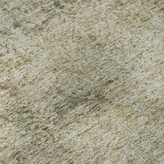 Sage And Beige Abstract Washable Area Rug With UV Protection Photo 5