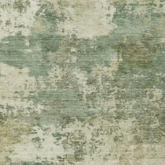 Sage And Beige Abstract Washable Indoor Outdoor Area Rug Photo 2