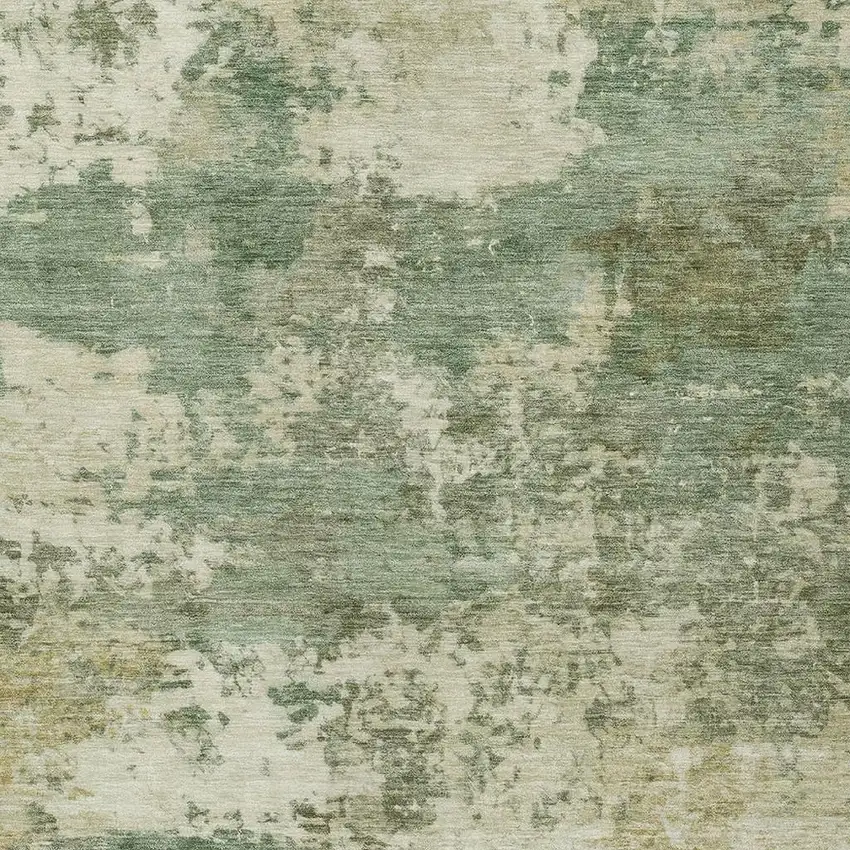 Sage And Beige Abstract Washable Indoor Outdoor Area Rug Photo 2