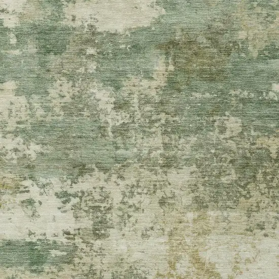 Sage And Beige Abstract Washable Indoor Outdoor Area Rug Photo 2