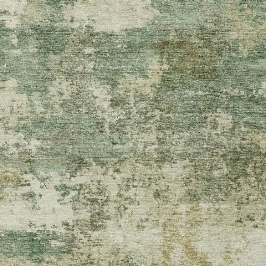 Sage And Beige Abstract Washable Indoor Outdoor Area Rug Photo 2