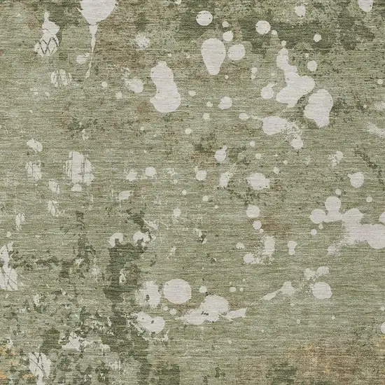 Sage And Beige Abstract Washable Indoor Outdoor Area Rug Photo 3