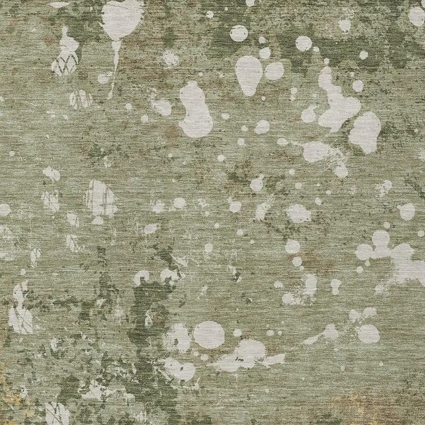 Sage And Beige Abstract Washable Indoor Outdoor Area Rug Photo 5