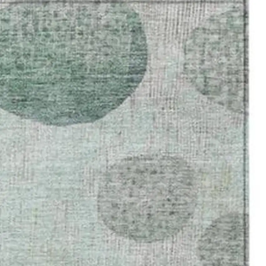 Sage And Beige Geometric Washable Indoor Outdoor Area Rug Photo 3