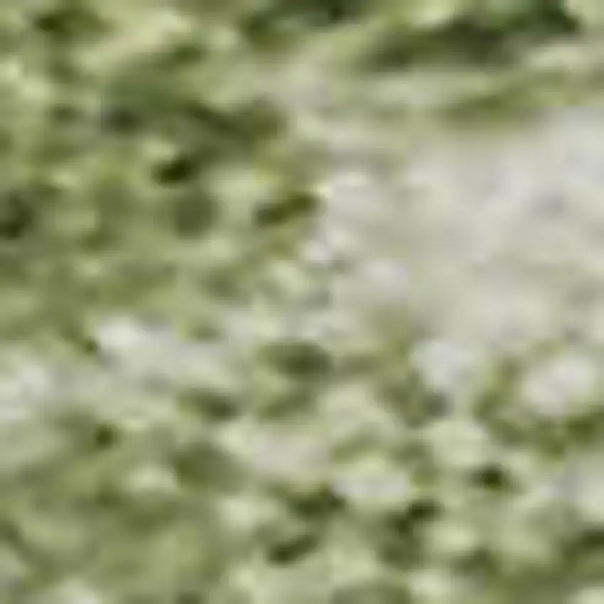 Sage And Beige Striped Washable Area Rug With UV Protection Photo 1